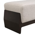 thumbnail image 6 of Christopher Knight Home 55" Solid Wood Bench with Thick Soft Cushion, 3-Person Upholstered Seat, Brown+White, 6 of 10