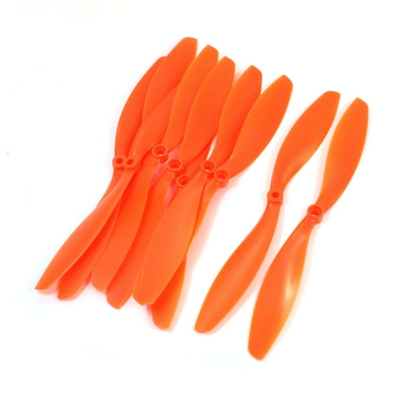 10 Piezas 10 x 4.5L Hélices de Dos Palas CW CCW con Anillos Adaptadores para Avión de 4 Ejes
