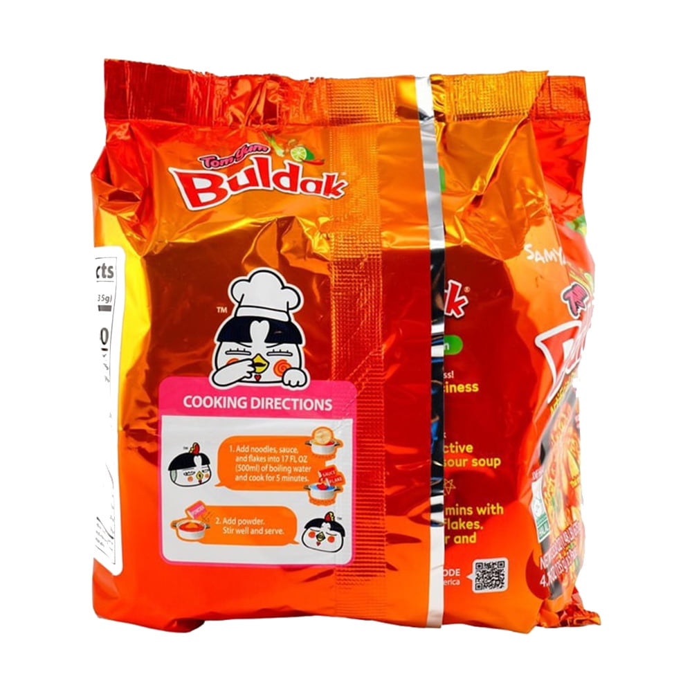 Samyang Buldak  Tom Yum Flavor - Thai-Style Spicy and Sour Ramen Soup – 5 Pack