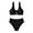 Black, variant on Sngxgn Women Bikini Sets 2 Piece Swimsuit High Waisted V Neck Bathing Suits(White,M)