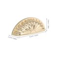 thumbnail image 6 of FOMIYES 2Pcs Zinc Alloy Cabinet Pull Handles Golden Finish Semicircle Design for Drawer and Wardrobe, 6 of 8