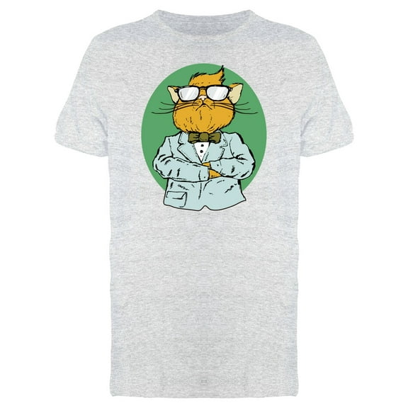 Proud Cat With Hipster Attire Tee Men's -Image by Shutterstock