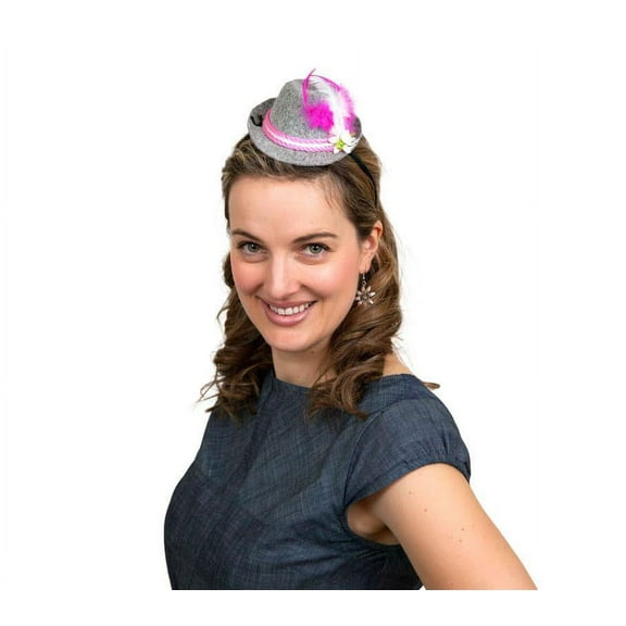 Mini Oktoberfest Party Hat w/ Pink Trim