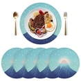 thumbnail image 5 of Ryvnso Mountain Night View Round Plate Mats Dining Table Placemat Set of 4 for Holiday Decoration, 5 of 7