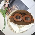 thumbnail image 3 of Cozy Kids Pilot Hat Warm Velvet Cartoon Design Soft Cotton Classic Versatile Pilot Hat Coffee, 3 of 5