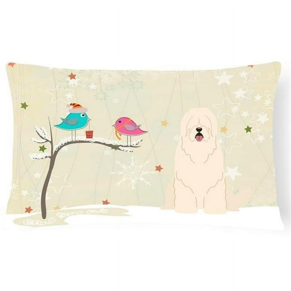 Carolines Treasures BB2496PW1216 Christmas Presents between Friends South Russian Sheepdog Canvas Fabric Decorative