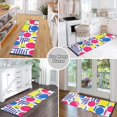 thumbnail image 6 of Yayeee Runner Rug for Bedroom 2'x6' Machine Washable Hallway Non Slip Mat, Red Retro Shapes, 6 of 8