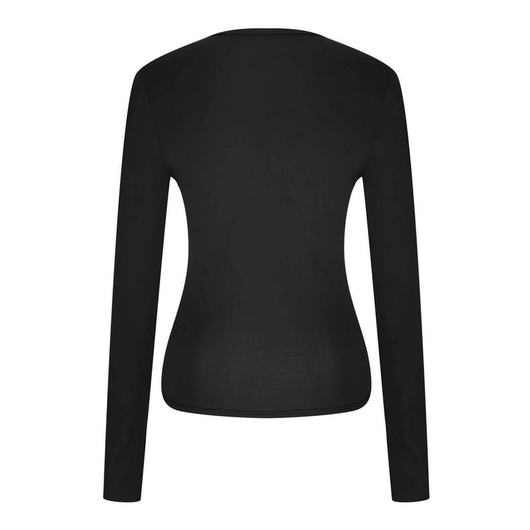 Black Mesh Long Sleeve T-shirt Smart Casual Outfits For Women (11 ideas &  outfits)