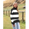 thumbnail image 4 of Zeagoo Women' Turtleneck Sweater Fall Winter Chunky Knitted Pullover High Low Hem Trendy Basic Jumper Top, 4 of 5
