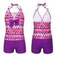 thumbnail image 2 of MSemis Kids Girls Swimsuit Printed Halter Tank Top with Boyshort Bikinis Set, 2 of 5