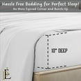 thumbnail image 3 of Twin 3-PC (1 Fitted + 2 Pillowcases) Pure Organic Percale Bed Sheet Set 1000-Thread Count, 10" Deep Pockets - Percale White, 3 of 7