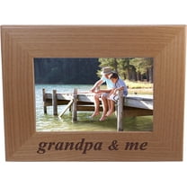grandpa & me - 4x6 Inch Wood Picture Frame - Great Gift for Father's Day, Birthday, or Christmas Gift for Dad, Grandpa, Grandfather, Papa, Husband