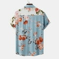 thumbnail image 3 of Siilsaa Shirts for Men Men's Casual Sleeve Shirts Cotton Linen Beach Shirt(Blue,L), 3 of 6