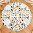 thumbnail image 2 of Vintage Ghost Halloween Pattern Round Fitted Tablecloth with Elastic Edge,Dining Table Cover Waterproof,Outdoor Round Tablecloth for Camping,Dining,Indoor and Outdoor, 2 of 7