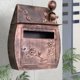 thumbnail image 3 of Buzón para exterior, buzones decorativos para montar en la pared, buzón vintage Bronce, 3 of 9