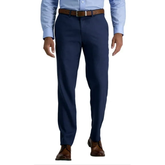 Haggar Men's Comfort Performance Dress Pant Size 36 X 34 Blue