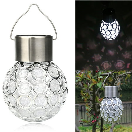 

OAVQHLG3B Hanging Solar Lights Outdoor Decorative Lights Christmas Decoration Lights with Warm White Glass Hanging Ball Lights Waterproof Outdoor Solar Lanterns for Garden Yard Patio Lawn