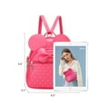 thumbnail image 7 of KL928 Mini Leather Backpack Purse Women's Mini Quilted Zipped Backpack Bow Knot Polka Dot Cute Mini Backpack, 7 of 7