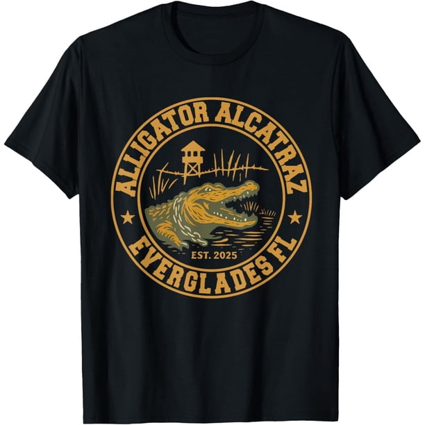 Camiseta vintage divertida de Gator Alligator Alcatraz Everglades