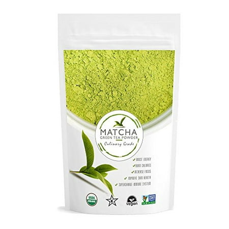Culinary Matcha (16oz) High Grade - Pure Matcha Green Tea Powder, USDA Organic, Non-GMO Certified, Vegan and Gluten-Free, Incredible Flavor, Delicate Aroma, Natural Energy