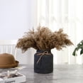 thumbnail image 5 of Black Ceramic Vase, Large Decorative Vase for Flowers, Farmhouse Terracotta Vases for Home Decor, Rustic Vintage Vases for Living Room, Kitchen, Bedroom, Office, Coffee Table, 18CM, 5 of 9