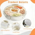 thumbnail image 3 of Divided Serving Tray with Lid and Handle,Large Snack Container Snackle Box Food Platter for Charcuterie Veggie Fruit, 3 of 6
