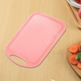 thumbnail image 3 of AuroraX Cutting Board with Grip Juice Grooves Small Non Toxic Plastic Cutting Board for Kitchen Easy Clea Durable Pink for Chopping Meat Vegetables Fruits Cheese Knife Friendly, 3 of 6