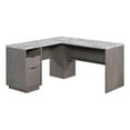 thumbnail image 1 of Pemberly Row Bureau en Bois Manufacturé en Forme de L Finition Chêne Cendré, 1 of 16