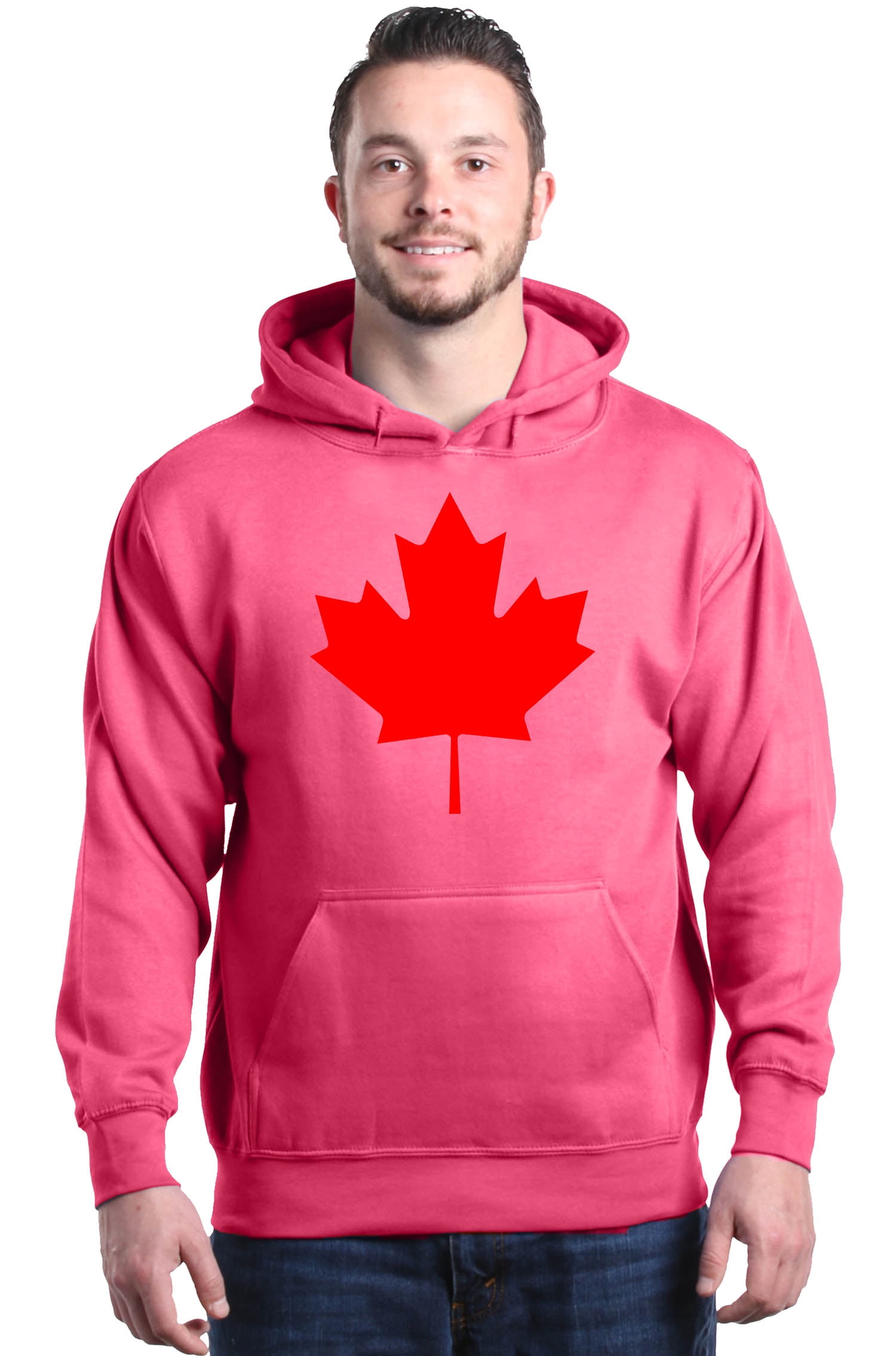 Shop4Ever Shop4Ever Men's Canada Red Leaf Canadian Flag Hooded