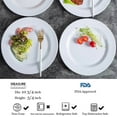 thumbnail image 6 of Melamine Dinner Plates Set - 10 3/4 Inch Dinner Dishes Set, 6pcs, White, Dishwasher Safe, 6 of 7
