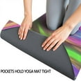 thumbnail image 3 of Colorful Tie Dye Spiral Pattern Hot Yoga Mat Towel Non Slip for Hot Yoga - Quick-Drying Yoga Mat Cover with 4 Corner Pockets with Travel Bag - Hot Yoga Towel Non Slip 70"x26", 3 of 6