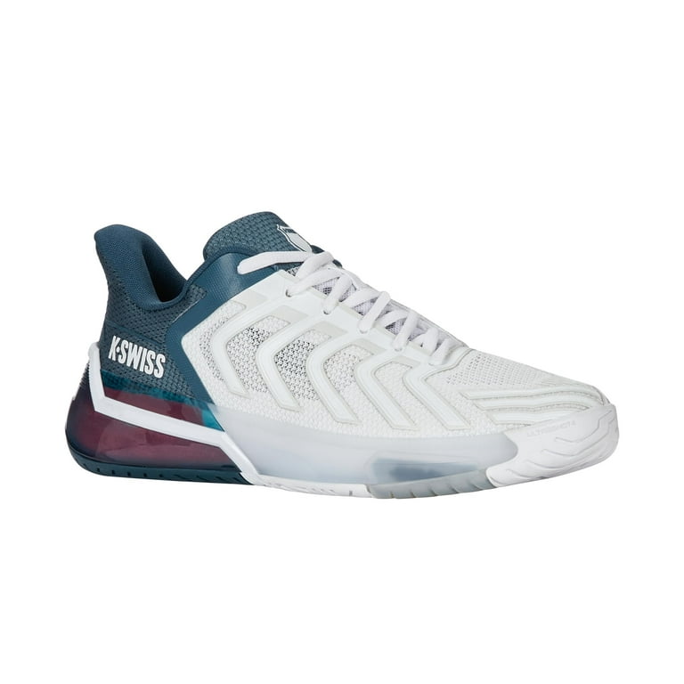 K-Swiss Men's Ultrashot Tennis Shoe, White/Stargazer/Neon Blaze