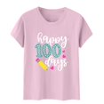 thumbnail image 4 of Delayuji 100 Days of School Shirt Women Teacher Tshirts Happy 100Th Days Shirt Celebration Appreciation Pink Xl Polyester,Spandex Short Sleeve Shirts for Women, 4 of 5