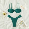 thumbnail image 5 of YIFUNIN Women's Sexy Bandeau Bikini Set Two Piece Swimsuit with Strapless Top for Women Beach Pool Tanning Vacation,Green M, 5 of 5