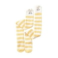 thumbnail image 3 of Dyfzdhu Womwn Coral Socks Over The Knee Thicken Warm Sleeping Towel Striped Socks, 3 of 3