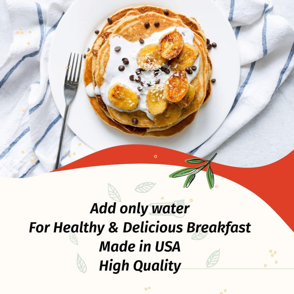 Eggylicious- PACK of 4 - Pancake/Waffle Mix – Made w/ Premium Ingredients – Classic Recipe – Delicious Breakfast – Loved by Kids & Adults – 1 lbs. Easy Store Jar
