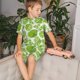 thumbnail image 4 of Fotbe Green Various Lemons Pijama Estampada de 2 Piezas para Niños – Ropa de Dormir de Manga Corta Cómoda para Niños y Niñas, Camiseta y Shorts de Algodón-X-Large, 4 of 6