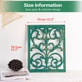 thumbnail image 3 of Sungmor Cast Iron Scroll Wall Decor, Flower Carved Artwork, 12x15 Inch Intricate and Pretty Plaque, Living Room, Bedroom Decorations, Antique Green with Gold Accent, 3 of 8