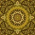 thumbnail image 1 of Ahgly Company Machine Washable Indoor Square Transitional Orange Gold Area Rugs, 4' Square, 1 of 1