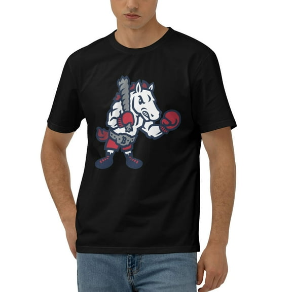 Binghamton Rumble Ponies Men'S 170g Combed Cotton Short Sleeve T-Shirt