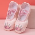 thumbnail image 2 of Cathalem Girls Ballet Flats Ballet Shoes Toddler Slippers Highly Elastic Canvas Girls Ballerina Dance Shoes (Rose Gold,11.5), 2 of 7