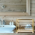thumbnail image 3 of Gymnture 2 Tier Countertop Toiletry Organizer for Bathroom and Bedroom in Golden Metal, 3 of 10