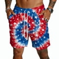 thumbnail image 3 of Havenx Men's 250 Years Of American Independence Shorts Drawstring American Flag Design Shorts with Pockets Elastic Waist Short Pants Freedom We the People Classic Summer Wear,Deep Red M, 3 of 5