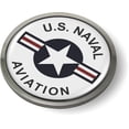 thumbnail image 3 of BestLicensePlateFrames - US Naval Aviation with Star CAR Emblem 3D Domed Badge Sticker with Metal Chrome Metal Bezel - Official U.S. Navy Licensed Product, 3 of 6