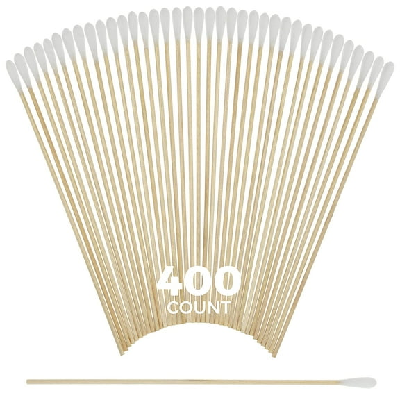 Long Cotton Swabs Tip Applicators 400 pcs by Alpree