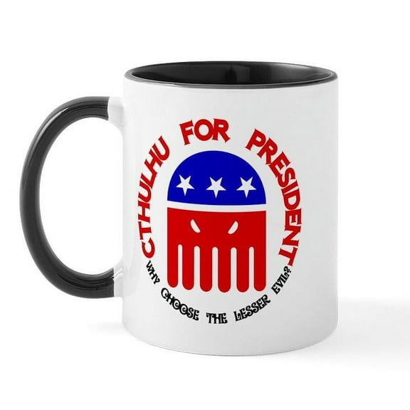 CafePress - Cthulhu For President Mug - 11 oz Ceramic Mug - Novelty Coffee Tea Cup