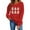 Red, variant on Women's Crewneck Sweatshirts Halloween Ghost Reading Printed Shirts Fall Winter Long Sleeve Sweaters Casual Loose Sweatshirt Pullover Top Halloween Costumes