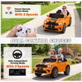 thumbnail image 6 of Dodge Electric Ride on Cars for Kids, 12V Licensed Dodge Durango Powered Ride on Toy with Parent Remote Control, Music Player, LED Lights, Safety Belt, Ages 3-6, Orange, 6 of 13