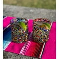 thumbnail image 3 of Hand Blown Mexican Drinking Glasses - Set of 6 Confetti Rock Tumbler Glasses (10 oz each), 3 of 4