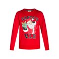 thumbnail image 5 of Holiday Time Men's & Big Men's Christmas Santa VIP Lightup Crewneck Fleece Sweatshirt, Sizes XS-3XL, 5 of 5
